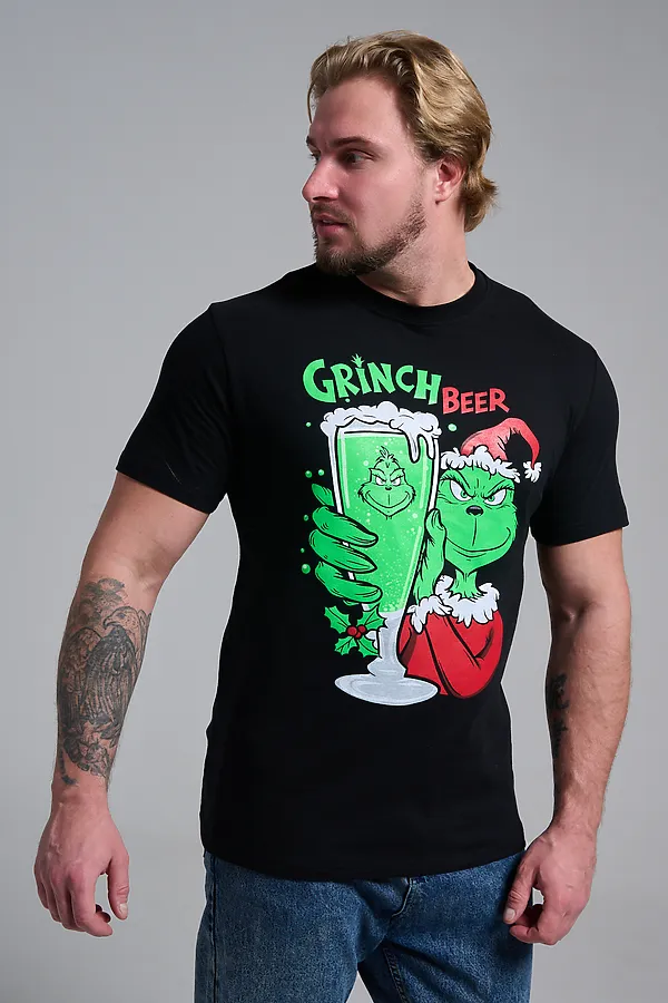 8582 футболка унисекс НАТАЛИ, черный+гринч - фото 2