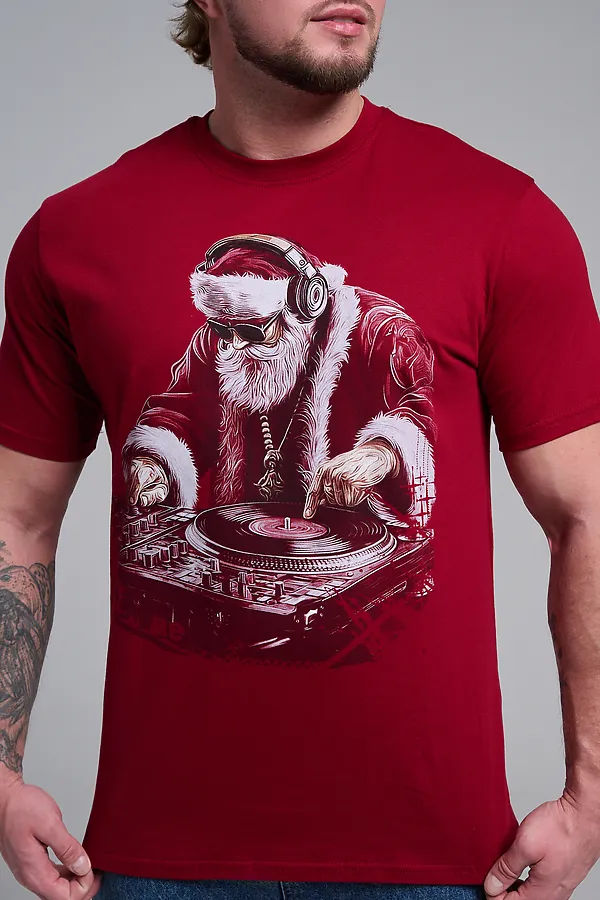 8581 футболка унисекс НАТАЛИ, бордо+диско дедм - фото 2