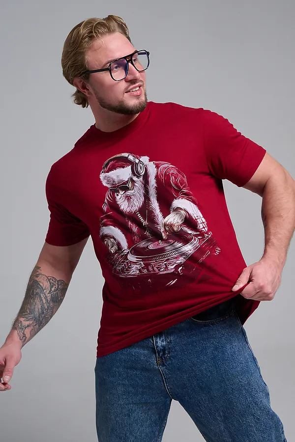 8581 футболка унисекс НАТАЛИ, бордо+диско дедм - фото 2