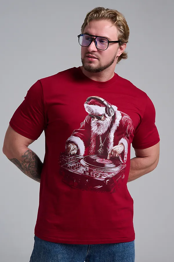 8581 футболка унисекс НАТАЛИ, бордо+диско дедм - фото 2