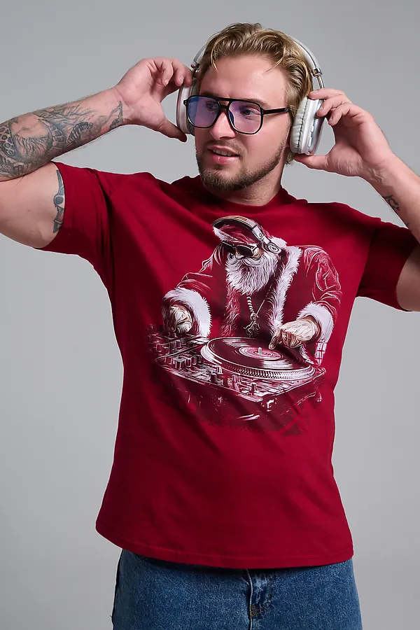 8581 футболка унисекс НАТАЛИ, бордо+диско дедм - фото 2