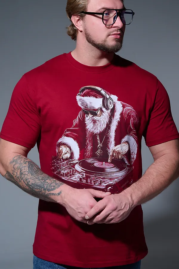 8581 футболка унисекс НАТАЛИ, бордо+диско дедм - фото 2