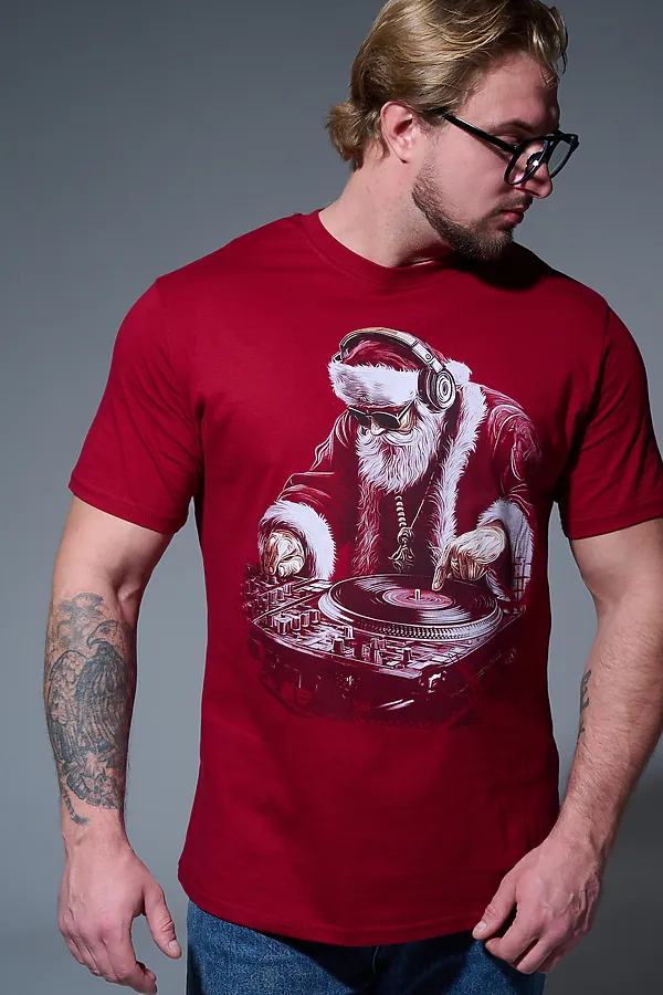 8581 футболка унисекс НАТАЛИ, бордо+диско дедм - фото 2