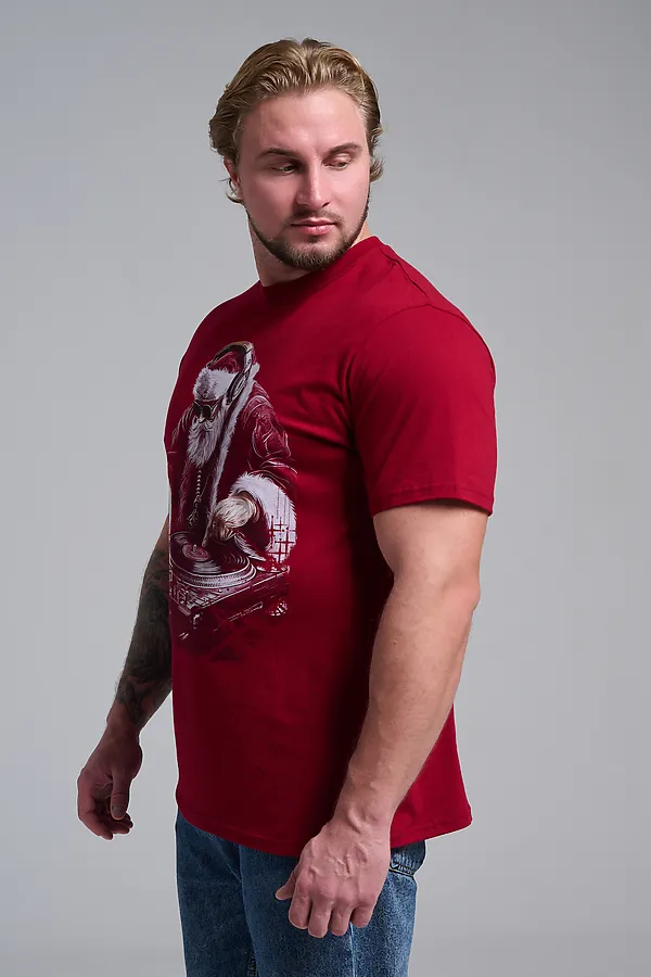 8581 футболка унисекс НАТАЛИ, бордо+диско дедм - фото 2