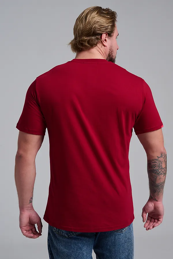 8581 футболка унисекс НАТАЛИ, бордо+диско дедм - фото 2