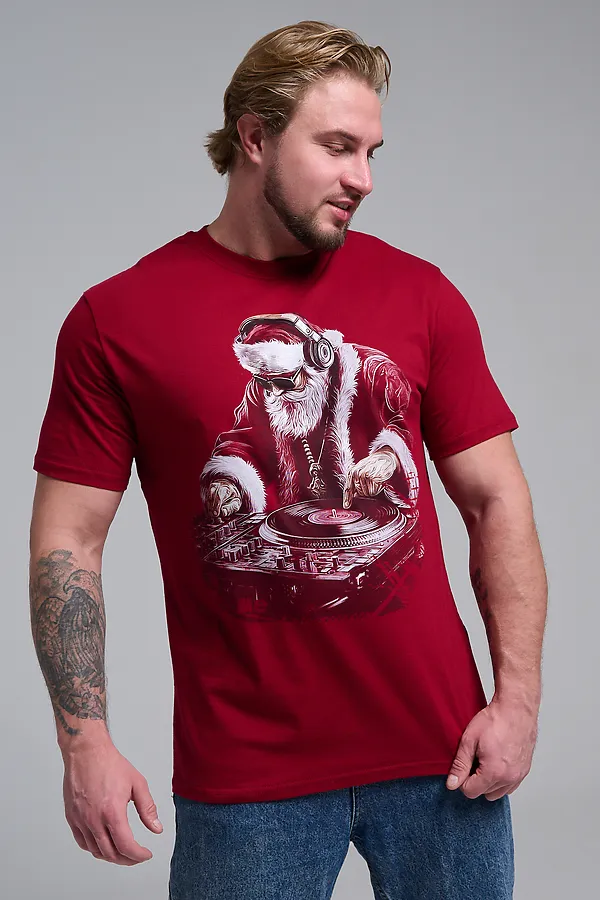 8581 футболка унисекс НАТАЛИ, бордо+диско дедм - фото 2