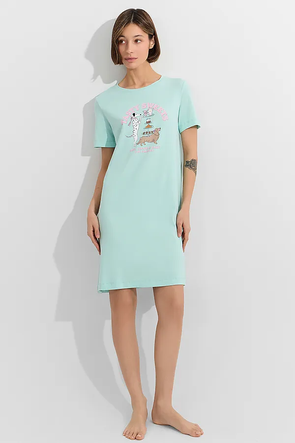 Сорочка ночная MARK FORMELLE, мятный +печать2 - фото 2