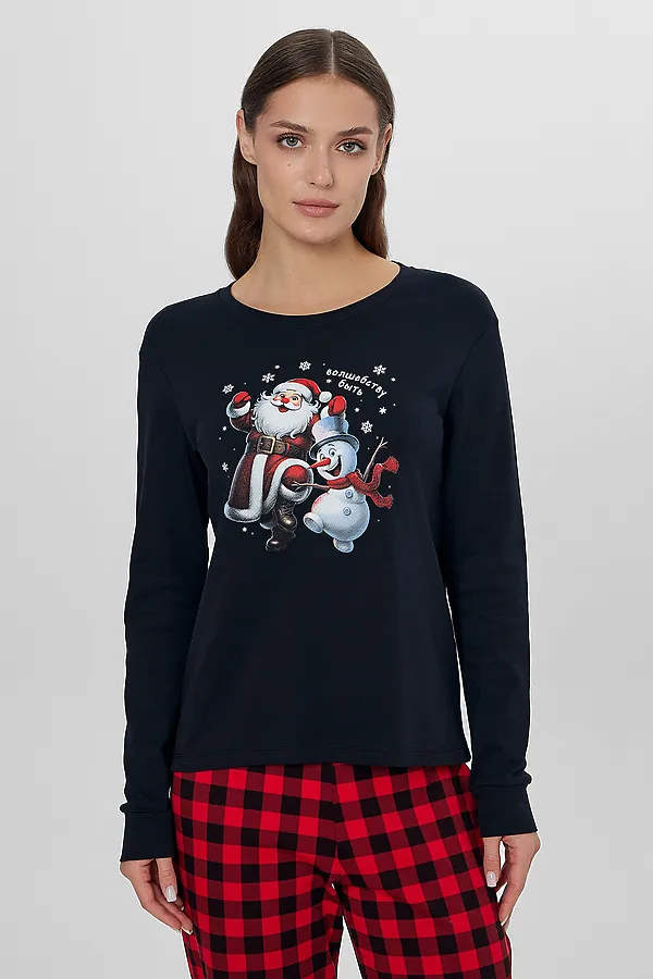 Пижама MARK FORMELLE, черный +черно -красная клетка - фото 2