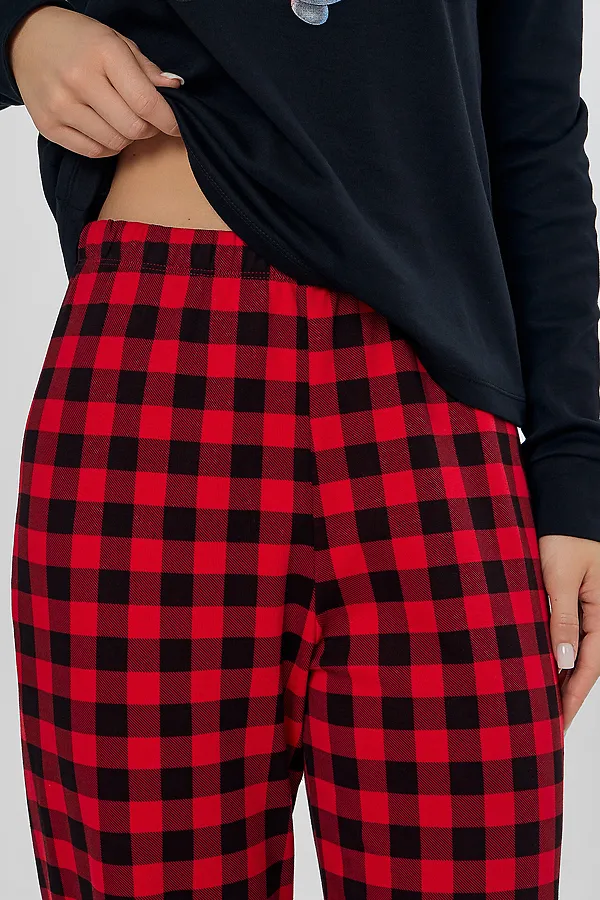 Пижама MARK FORMELLE, черный +черно -красная клетка - фото 2
