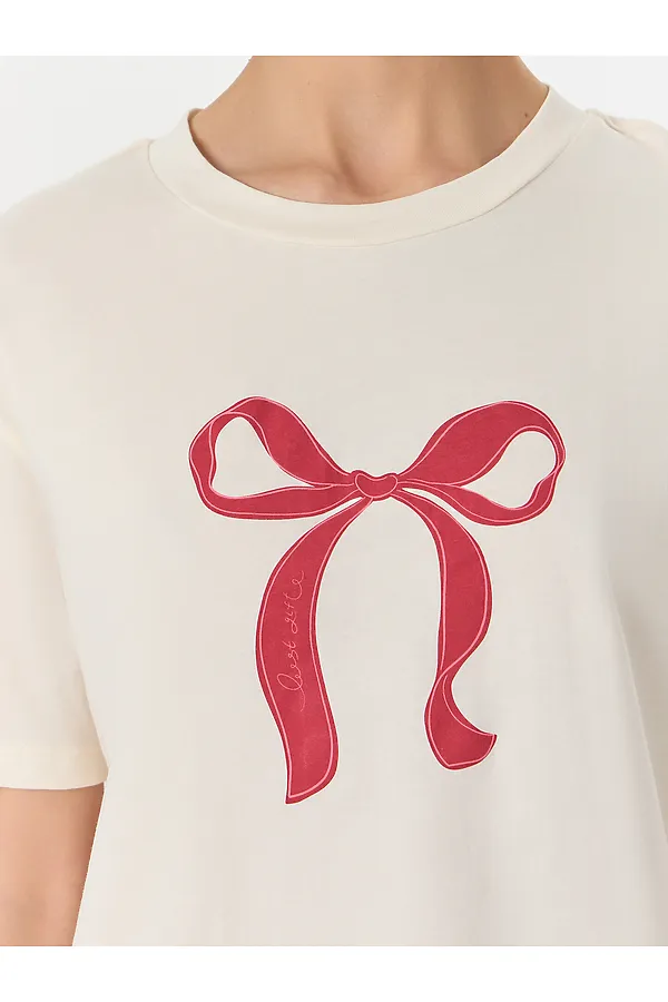 Пижама MARK FORMELLE, молочный +молочно -бордовая клетка - фото 2