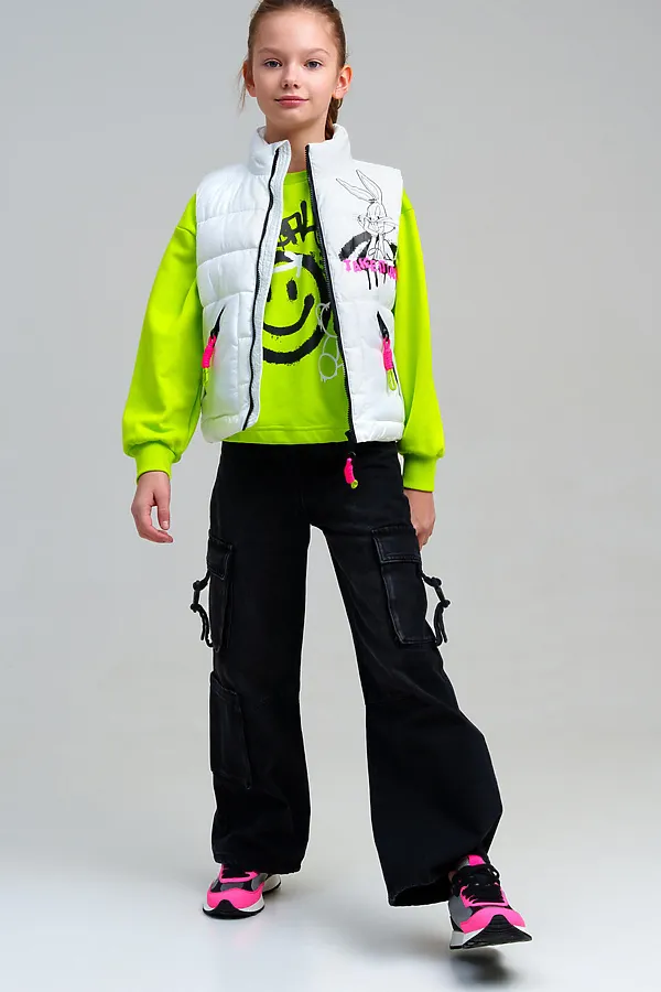 Жилет PLAYTODAY, белый,черный,фуксия - фото 2