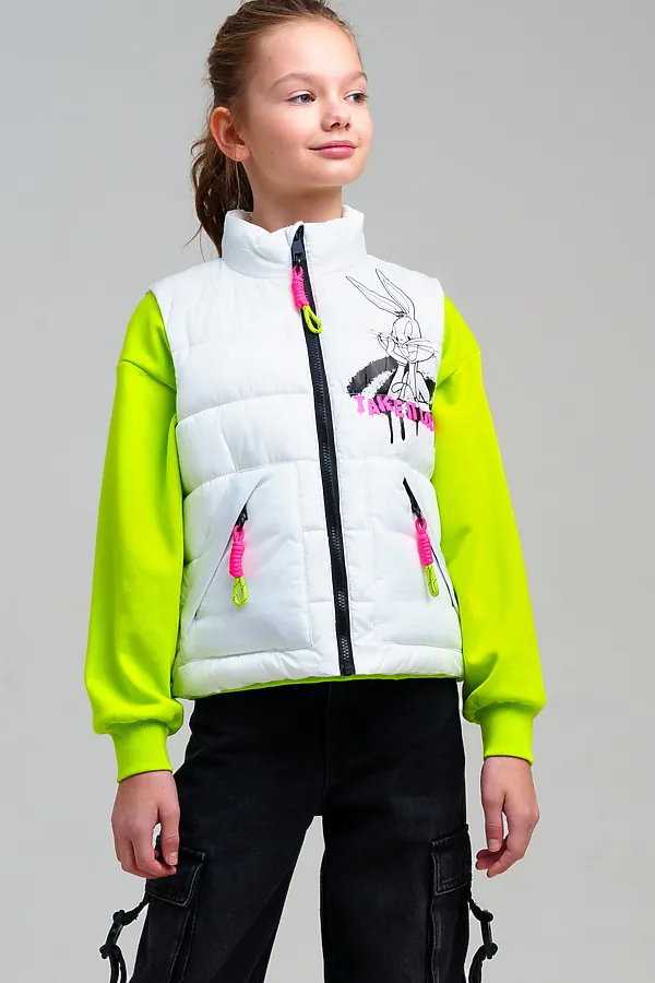 Жилет PLAYTODAY, белый,черный,фуксия - фото 2