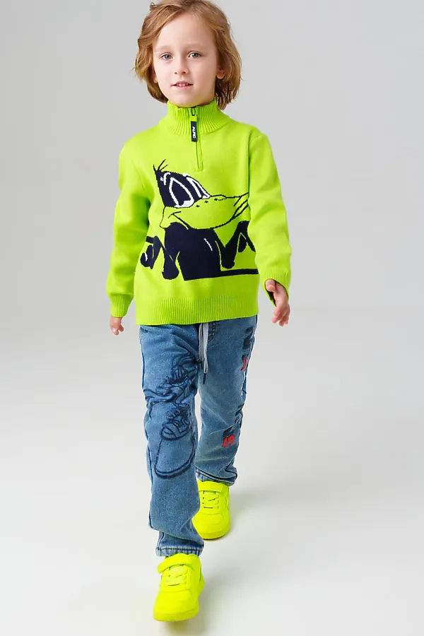 Свитер PLAYTODAY, светло-зеленый,черный - фото 2