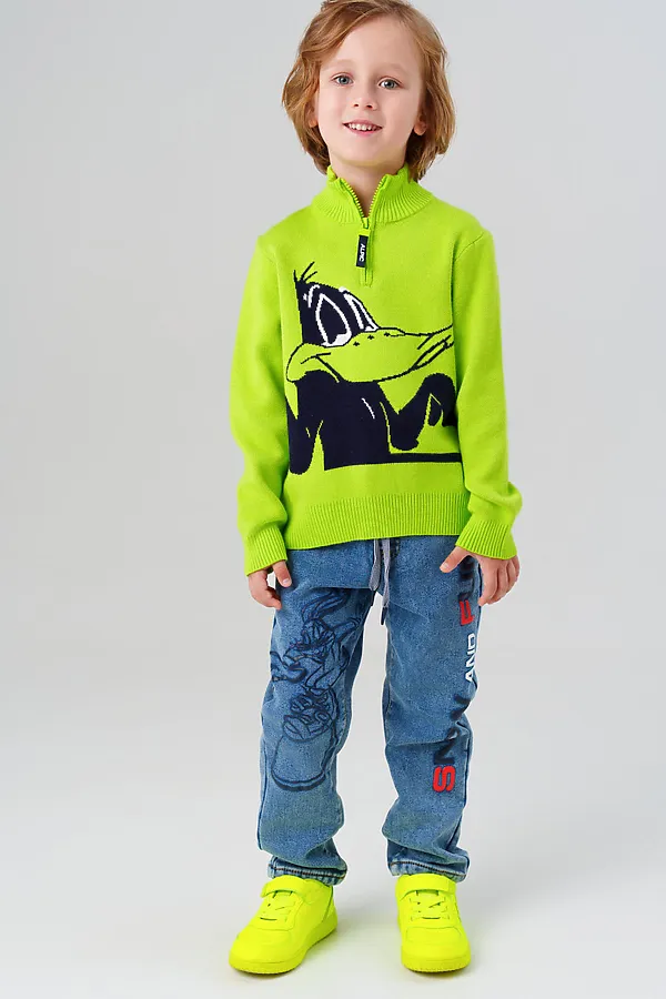 Свитер PLAYTODAY, светло-зеленый,черный - фото 2