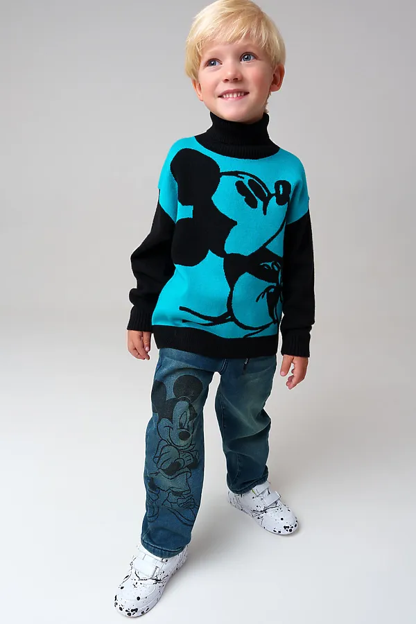 Свитер PLAYTODAY, черный, бирюзовый - фото 2