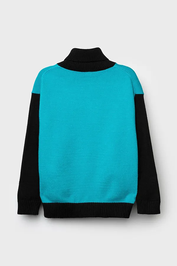 Свитер PLAYTODAY, черный, бирюзовый - фото 2