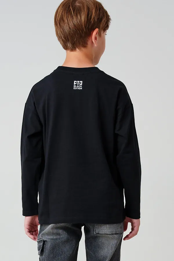 Лонгслив PLAYTODAY, черный,серый - фото 2