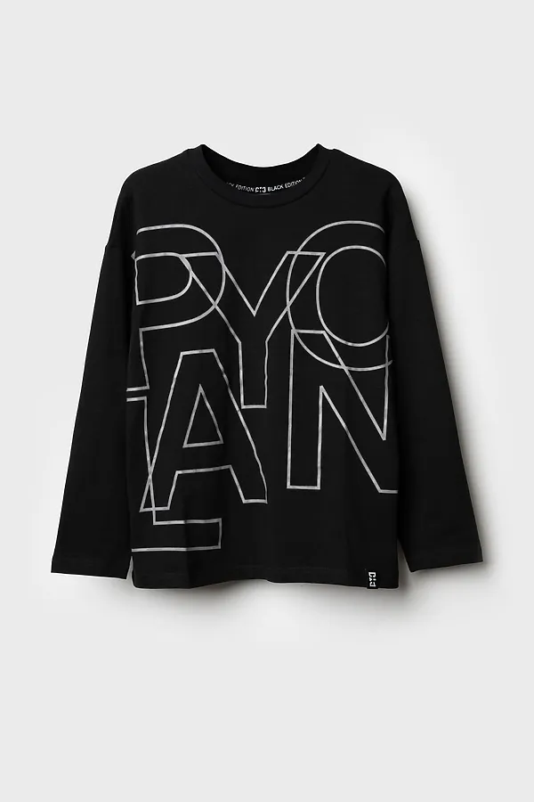 Лонгслив PLAYTODAY, черный,серый - фото 2