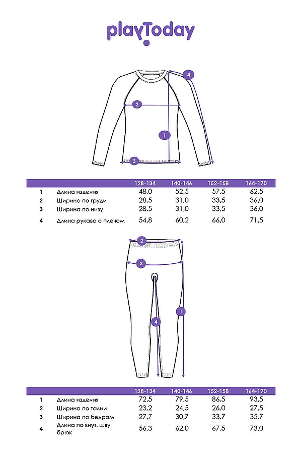 Термокомплект PLAYTODAY, черный,бирюзовый - фото 2