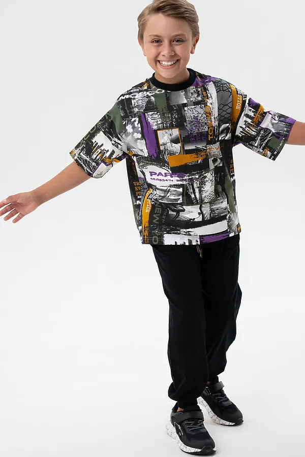 Комплект (Футболка+Брюки) PLAYTODAY, разноцветный - фото 2