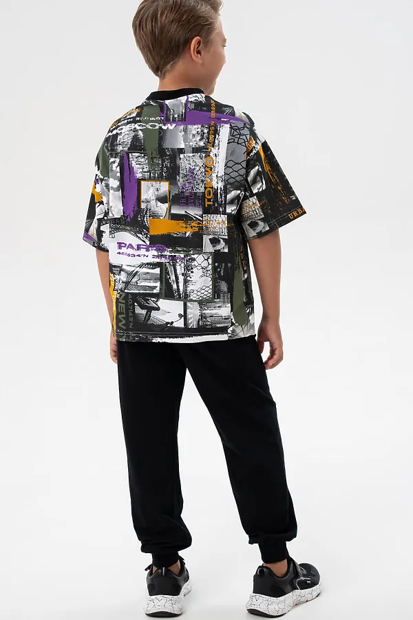 Комплект (Футболка+Брюки) PLAYTODAY, разноцветный - фото 2