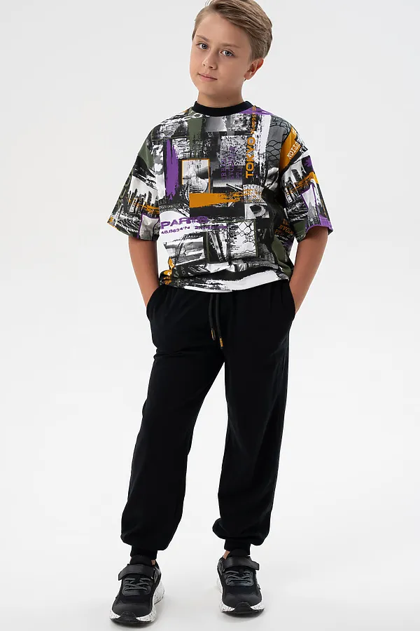 Комплект (Футболка+Брюки) PLAYTODAY, разноцветный - фото 2