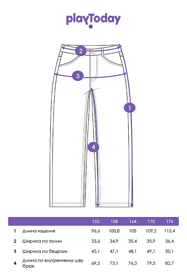 Джинсы PLAYTODAY, тёмно-синий - фото 2
