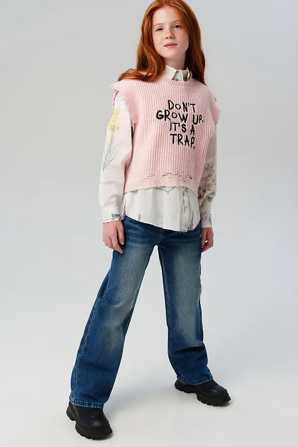 Джинсы PLAYTODAY, тёмно-синий - фото 2