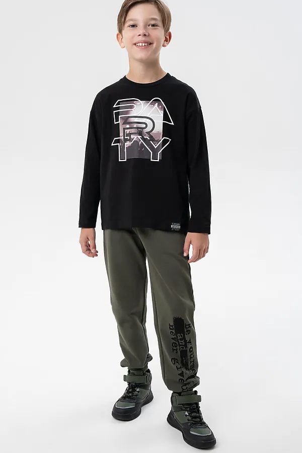 Лонгслив PLAYTODAY, черный - фото 2