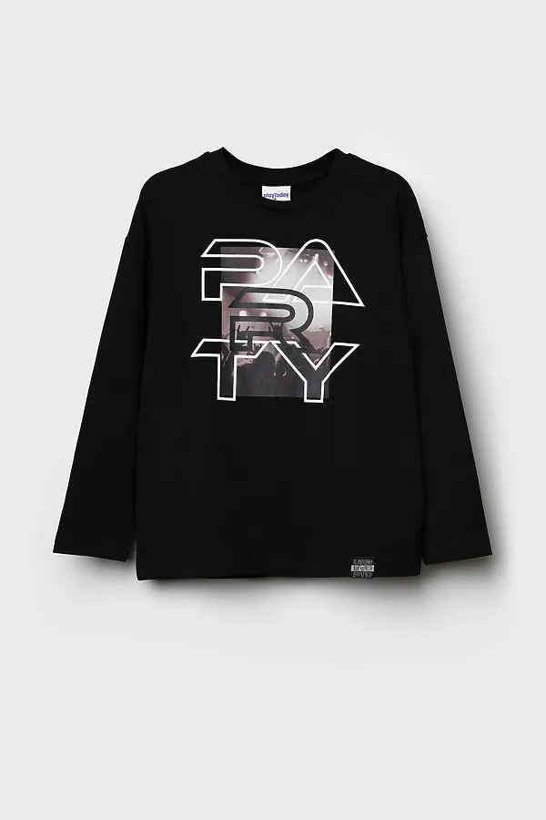 Лонгслив PLAYTODAY, черный - фото 2