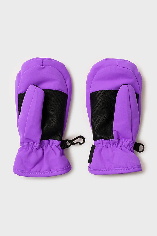 Варежки PLAYTODAY, фиолетовый неоновый,черный - фото 2
