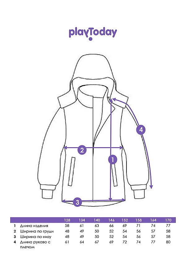 Куртка PLAYTODAY, разноцветный - фото 2