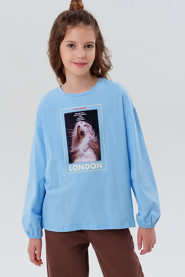 Лонгслив PLAYTODAY, голубой - фото 2