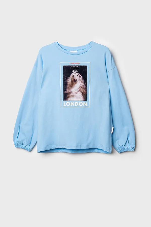 Лонгслив PLAYTODAY, голубой - фото 2