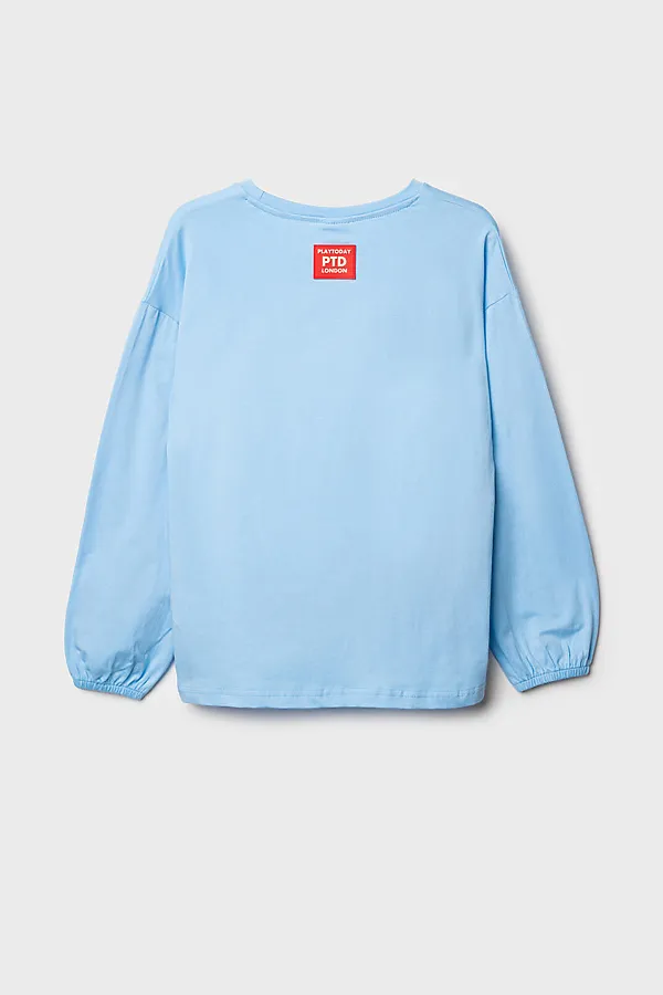 Лонгслив PLAYTODAY, голубой - фото 2