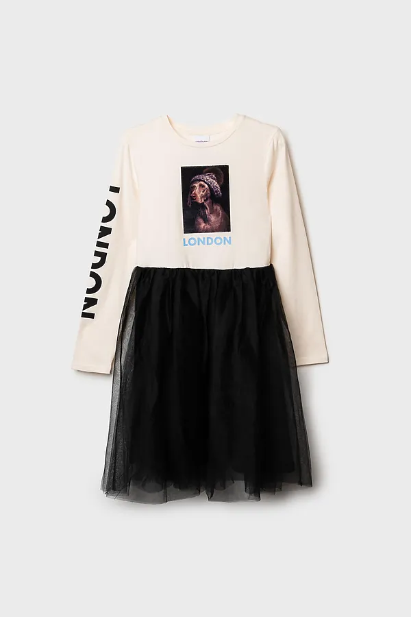 Платье PLAYTODAY, молочный,черный - фото 2