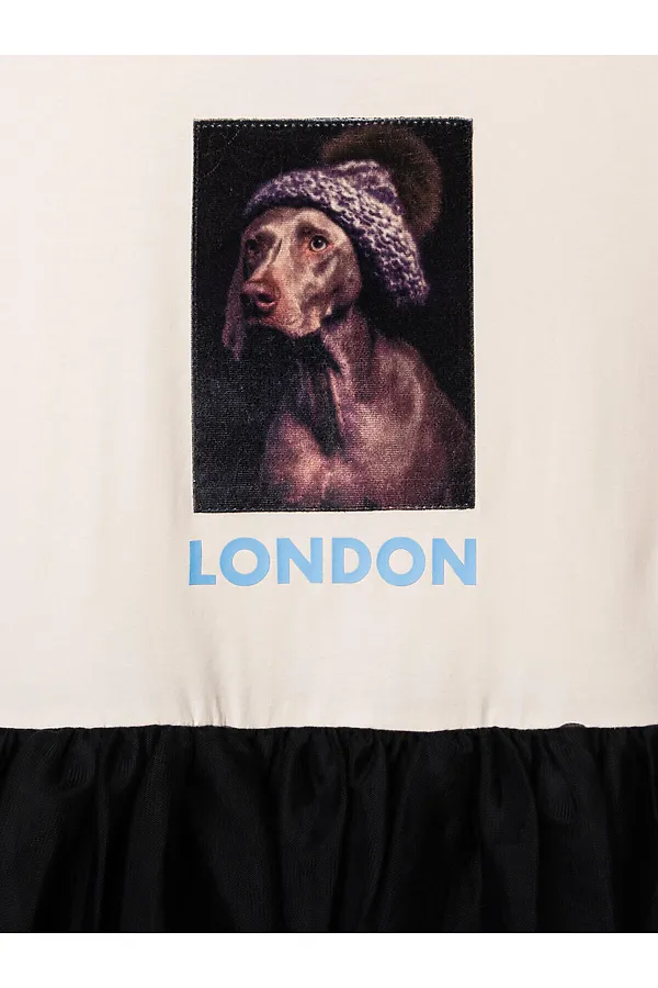 Платье PLAYTODAY, молочный,черный - фото 2