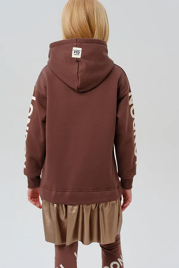 Платье PLAYTODAY, коричневый,золотой - фото 2