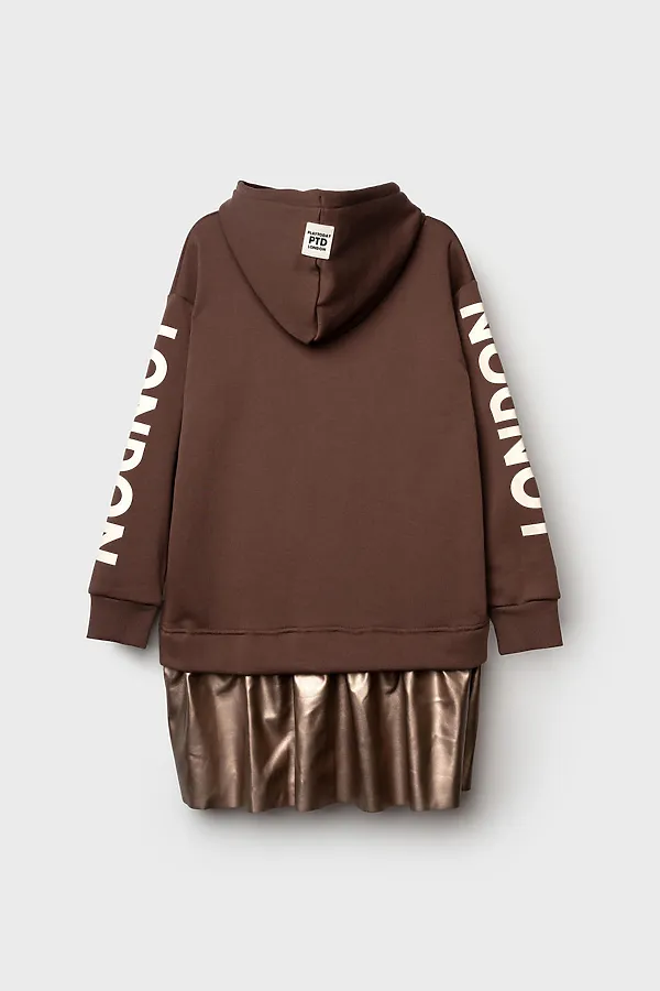 Платье PLAYTODAY, коричневый,золотой - фото 2