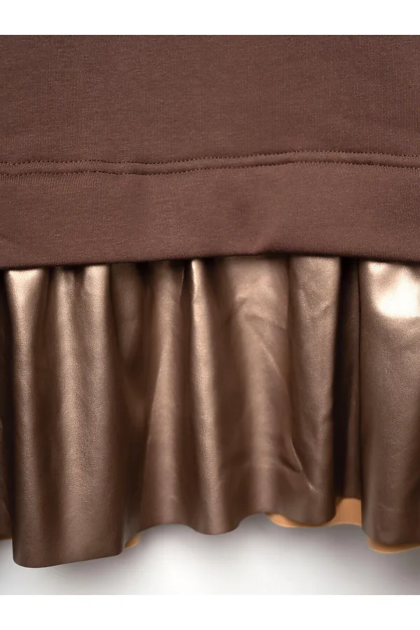 Платье PLAYTODAY, коричневый,золотой - фото 2