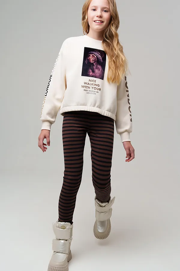 Леггинсы PLAYTODAY, черный,коричневый - фото 2