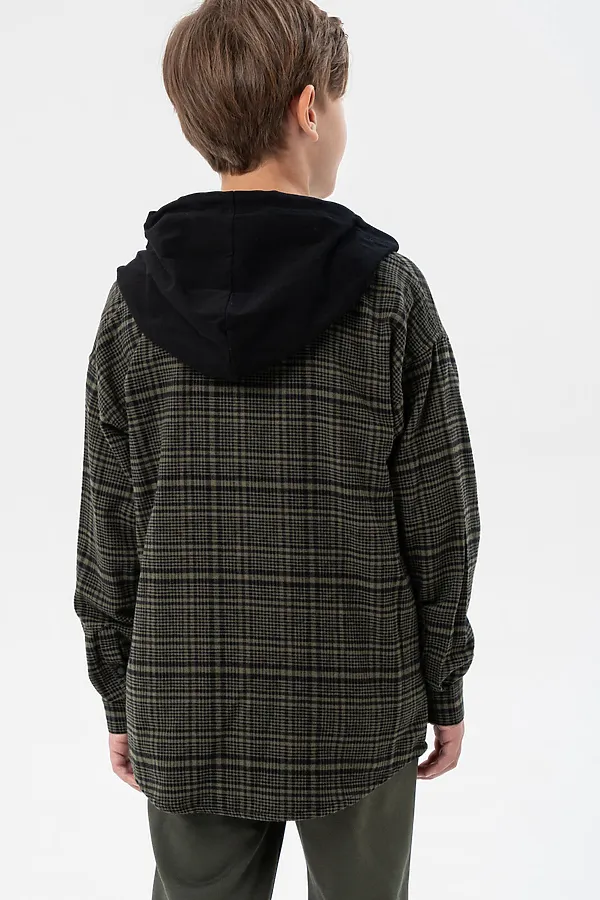 Рубашка PLAYTODAY, хаки,черный - фото 2