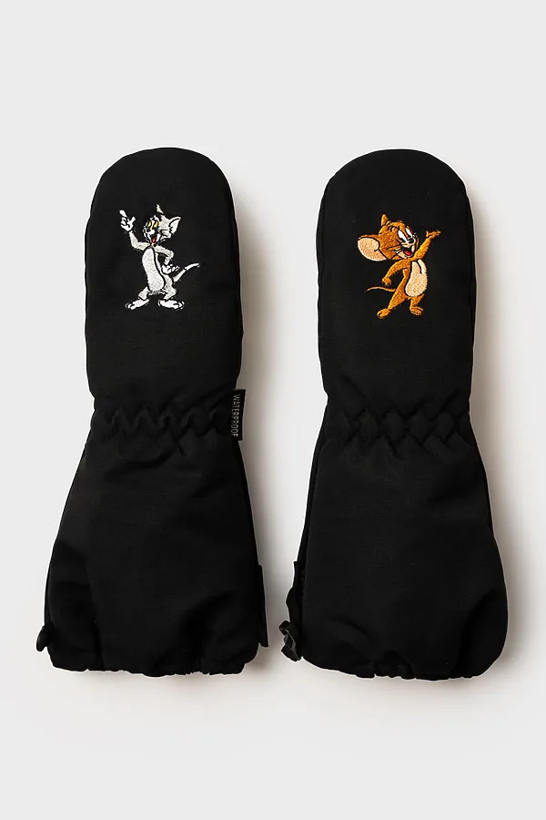 Варежки PLAYTODAY, черный,красный - фото 2