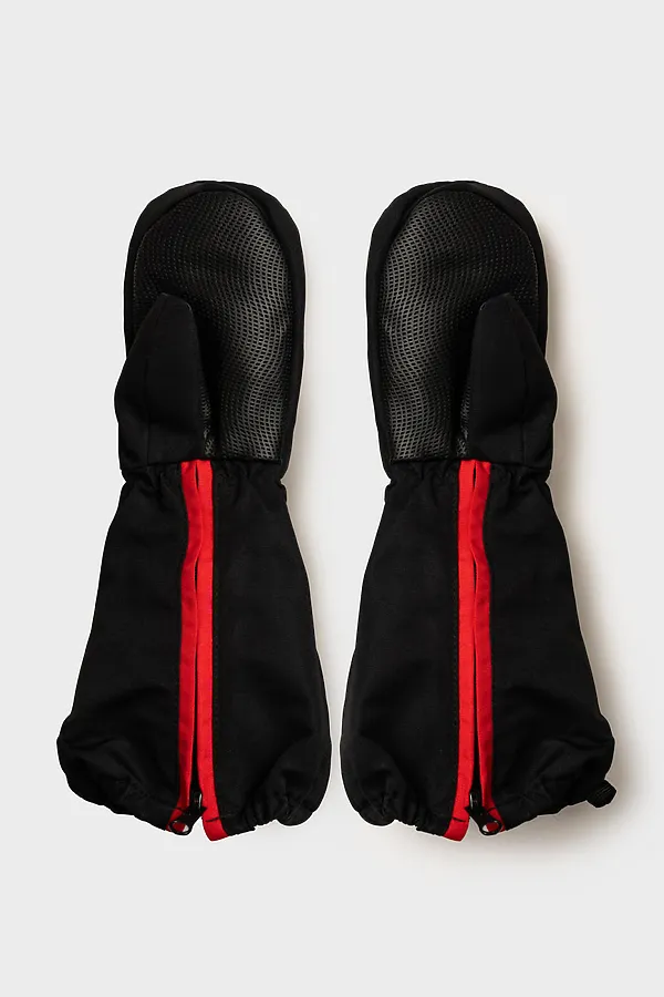Варежки PLAYTODAY, черный,красный - фото 2