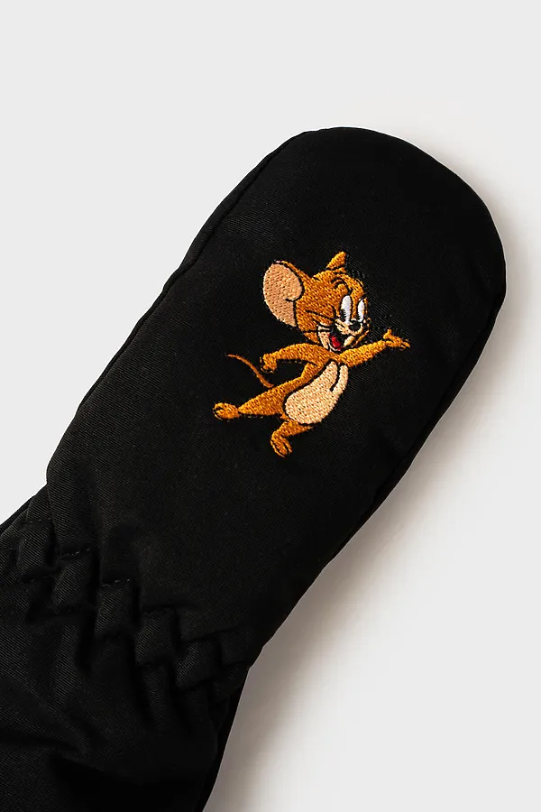 Варежки PLAYTODAY, черный,красный - фото 2