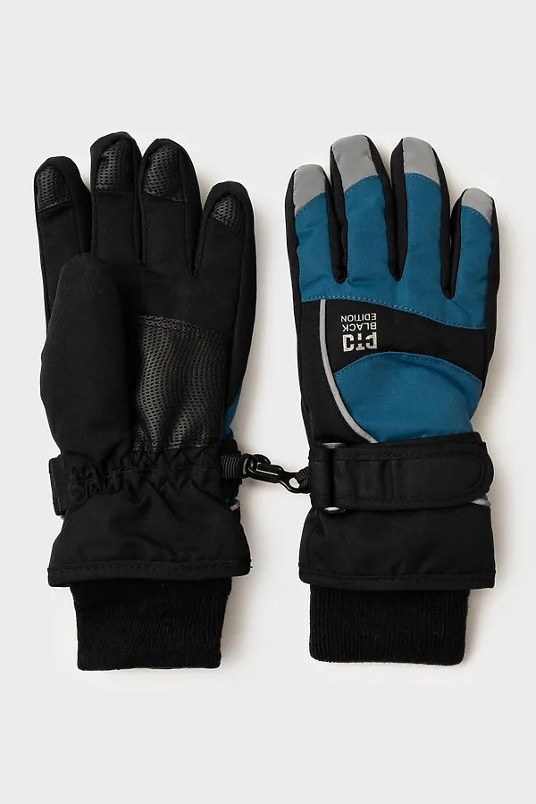 Перчатки PLAYTODAY, черный,тёмно-синий,светоотражающий - фото 2