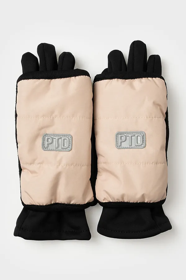 Комплект (Митенки+Перчатки) PLAYTODAY, черный,золотой - фото 2