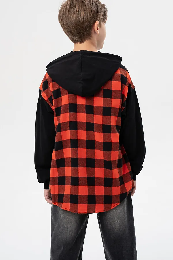 Рубашка PLAYTODAY, черный,красный - фото 2