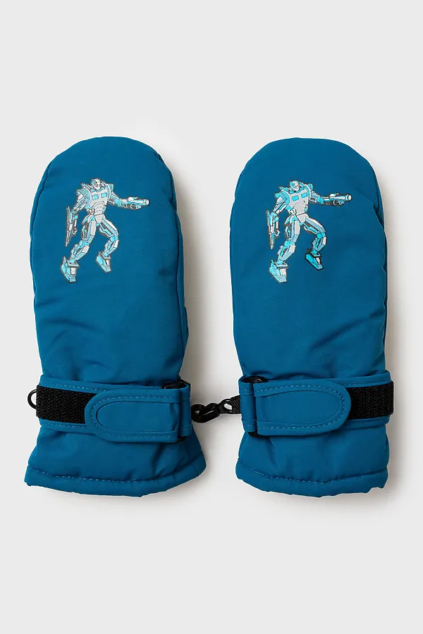 Варежки PLAYTODAY, тёмно-синий,черный - фото 2