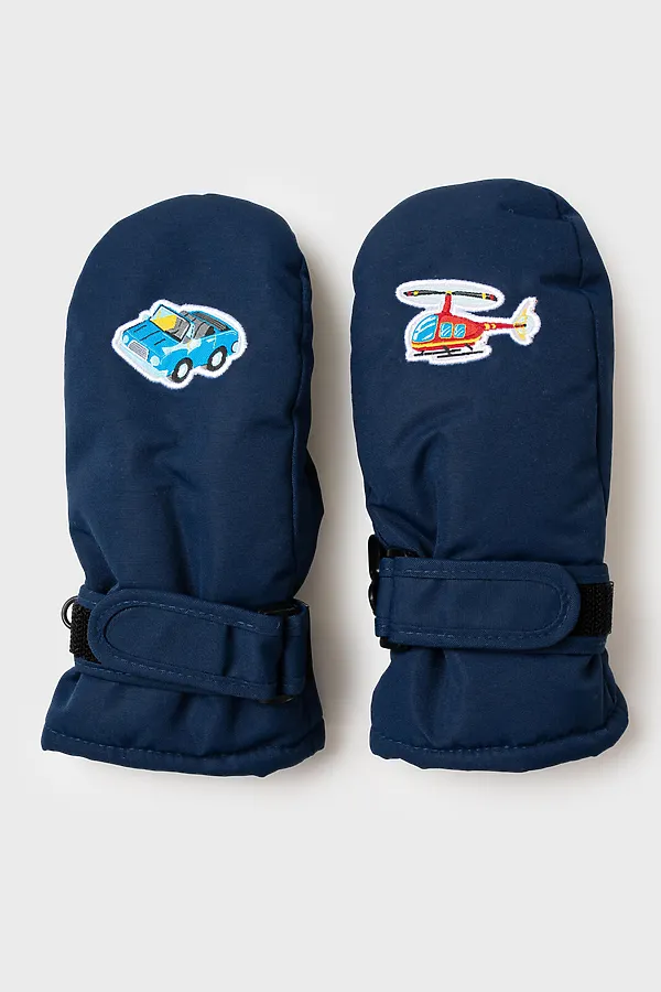 Варежки PLAYTODAY, тёмно-синий,черный - фото 2
